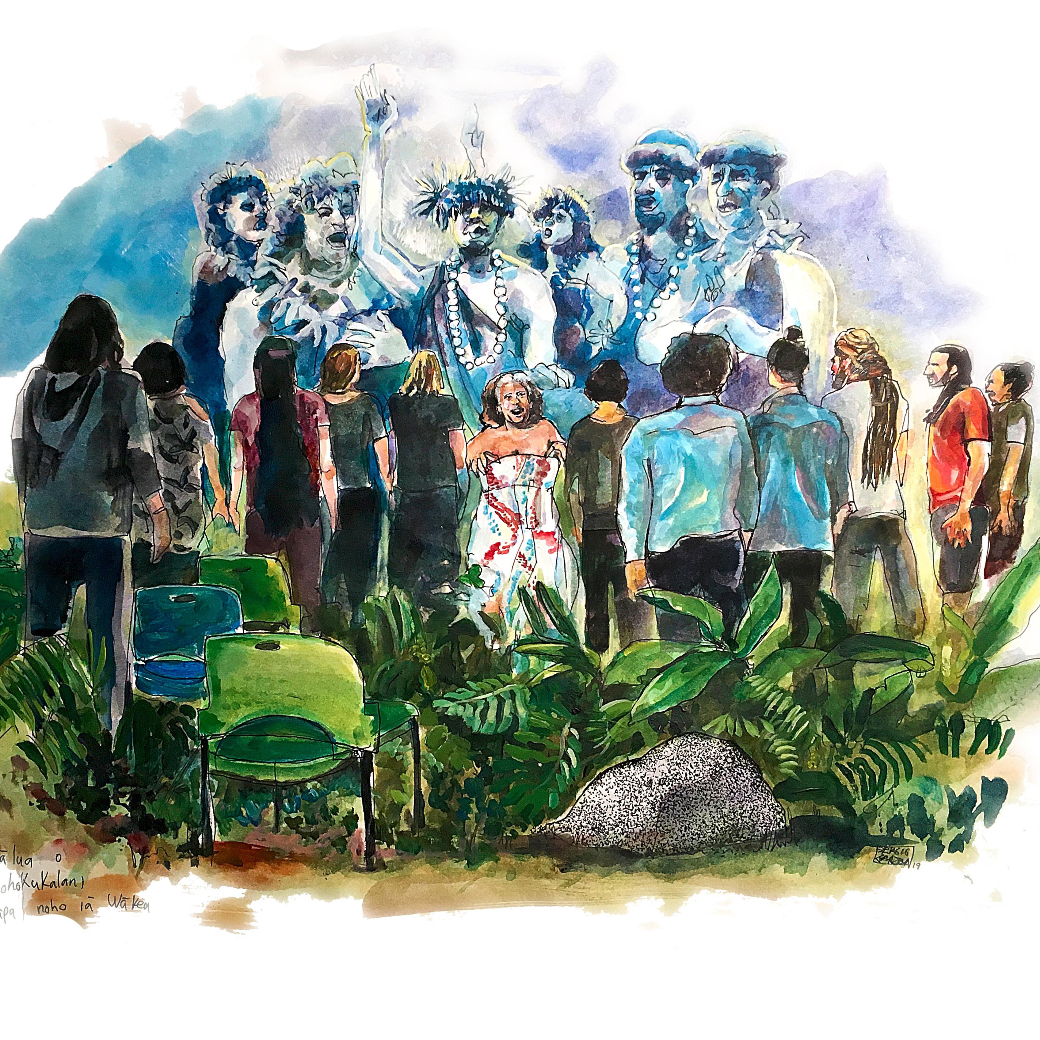 Conference participants, painted by watercolour artist Sergio Garzon ([Instagram](https://www.instagram.com/sergiogarzon/)).
