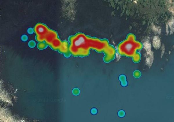 Imaged diver GPS data 